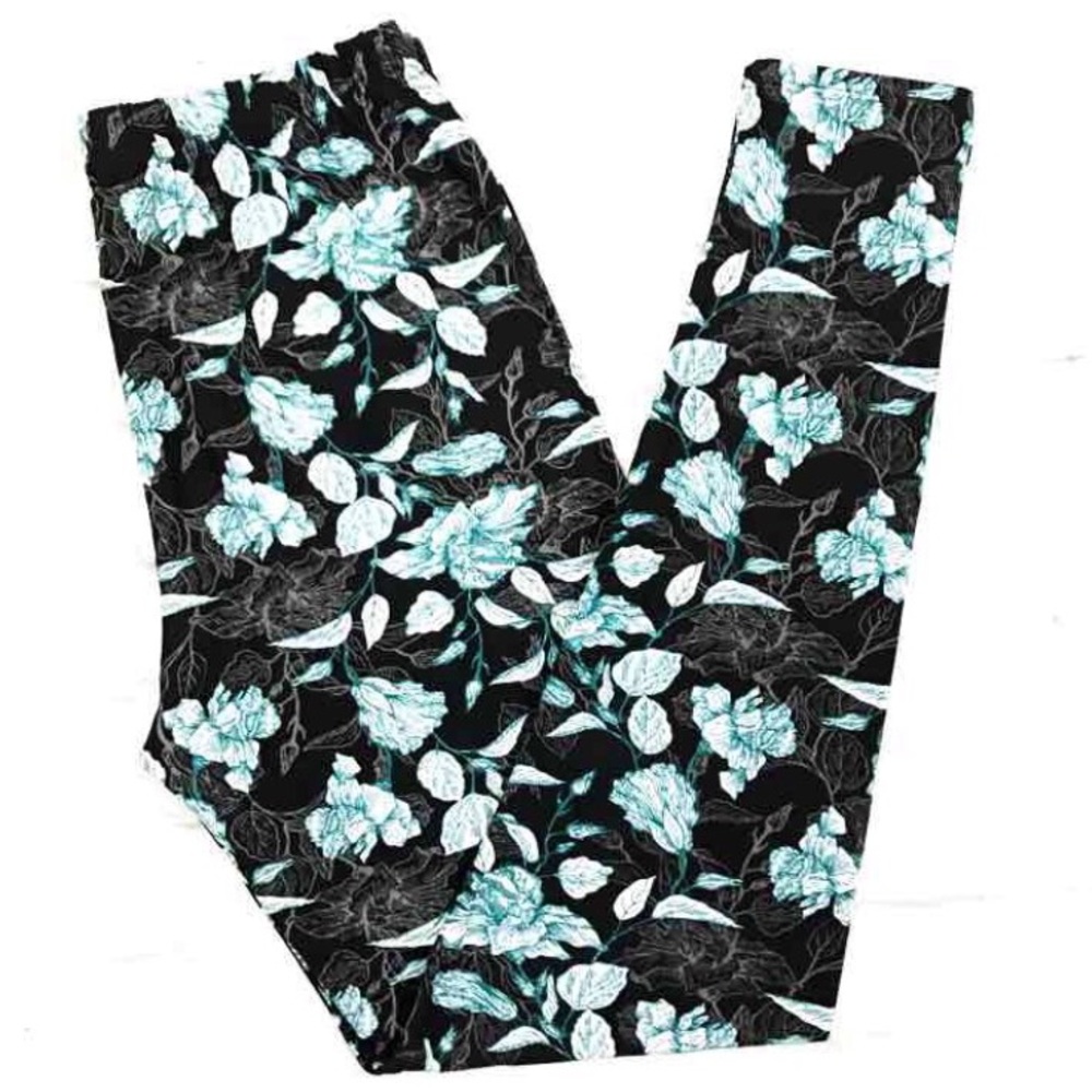 Buttery soft gorgeous floral leggings plus size TC